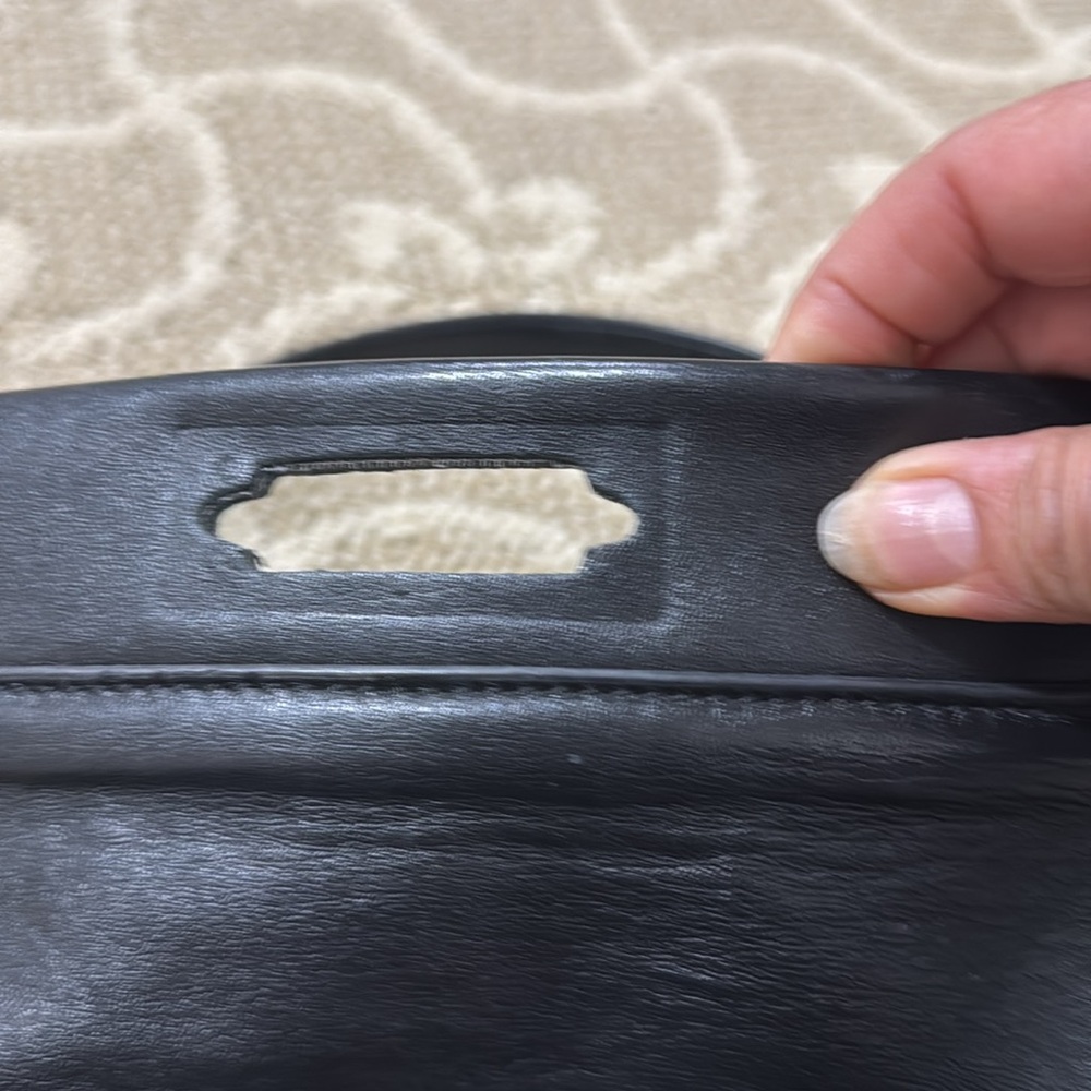 Fendi Black Leather Top Handle Bag with Brown FF Trim - Picture 8 of 11